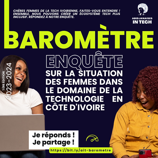 Lancement de notre premier Baromètre sur la situation des femmes dans le domaine de la technologie en Côte d'Ivoire