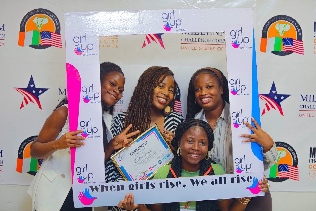 Membres de Girl Up Côte d'Ivoire lors d'un événement de mentorat